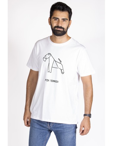 T-shirt Men's Origami Fox Terrier