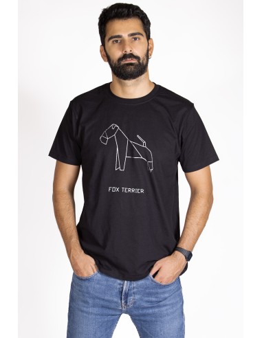 T-shirt Men's Origami Fox Terrier