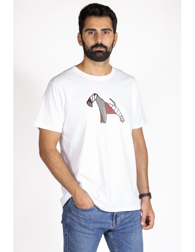 T-shirt Men's Pop Origami Fox Terrier