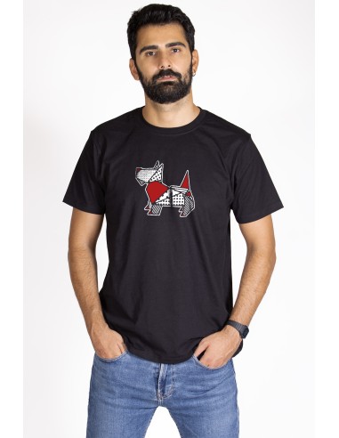 T-shirt Uomo Pop Origami Scottish Terrier