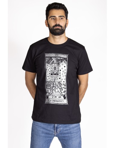 T-shirt  Uomo "Tarot De Marseille" Tarocchi di Marsiglia  La Maison Dieu XVI