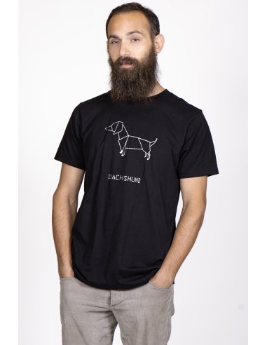 T-shirt Men's Origami Dachshund