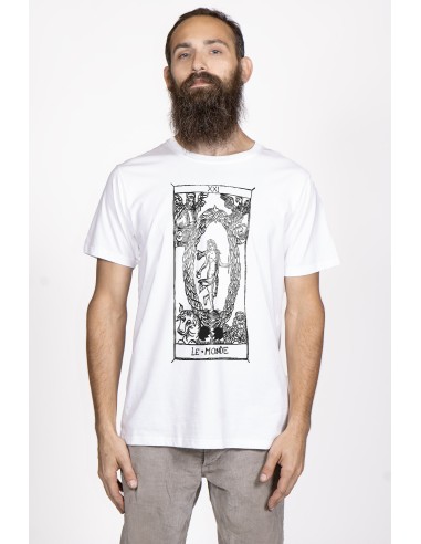 T-shirt  Uomo "Tarot De Marseille" Tarocchi di Marsiglia  Le Monde XXI