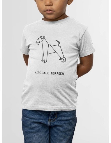 Kids Origami Airedale Terrier T-Shirt