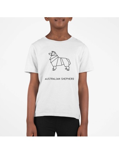 Kids Origami Australian Shepherd T-Shirt