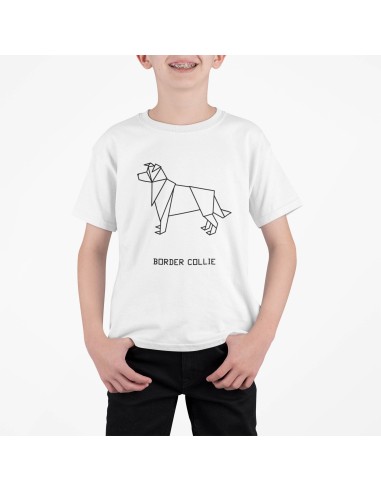 T-shirt Kids Origami Border Collie