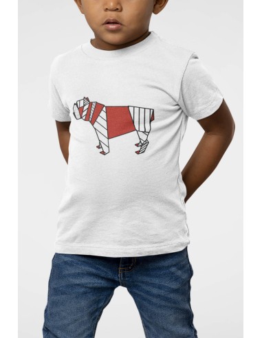 Kids Pop Origami Bulldog T-Shirt