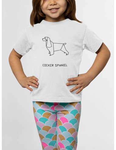 Kids Origami Cocker Spaniel T-Shirt