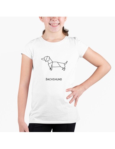 Kids Origami Dachshund T-Shirt