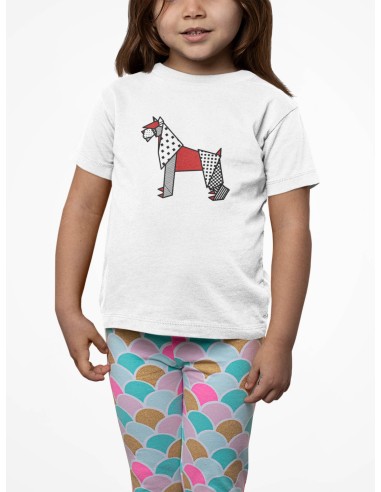 T-shirt Kids Pop Origami Schnauzer