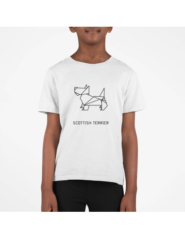 Kids Origami Scottish Terrier T-Shirt