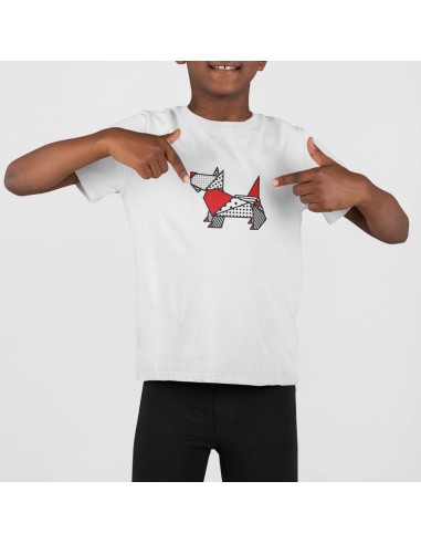 Kids Pop Origami Scottish Terrier T-Shirt