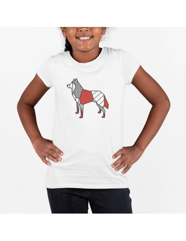 Kids Pop Origami Siberian Husky T-Shirt