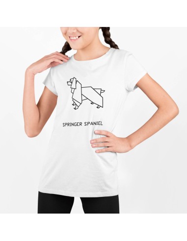 Kids Origami Springer Spaniel T-Shirt