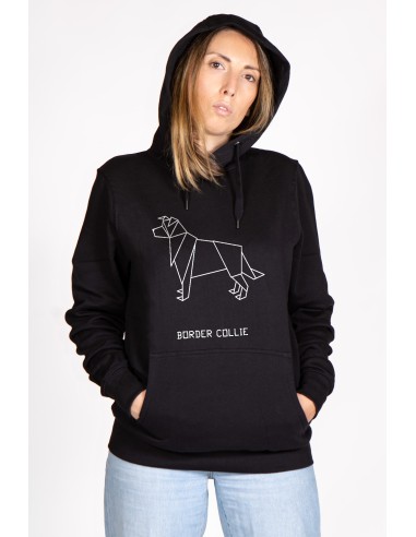 Origami Border Collie Women's Hoodie