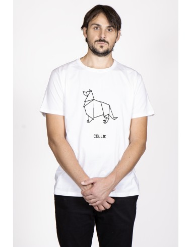 T-shirt Uomo Origami Collie