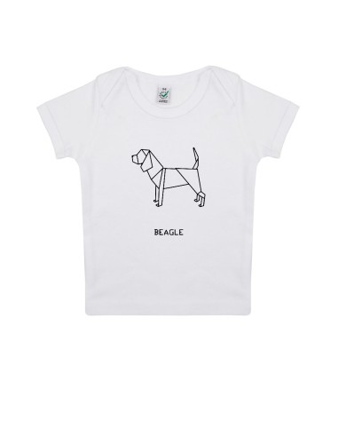 T-shirt Baby Neonati Origami Beagle