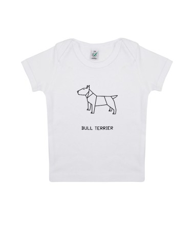 T-shirt Baby Neonati Origami Bull Terrier