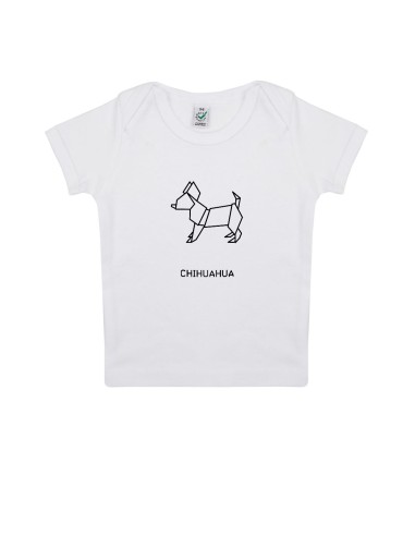 T-shirt Baby Neonati Origami Chihuahua