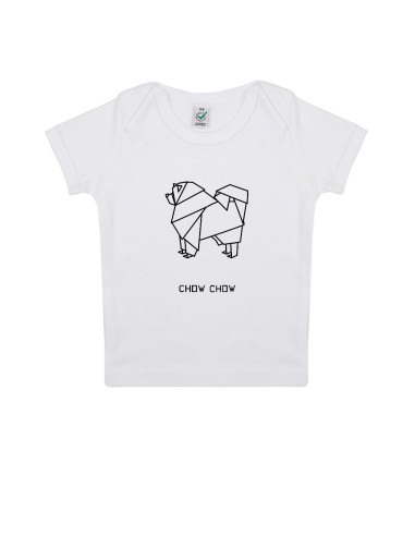 T-shirt Baby Neonati Origami Chow Chow