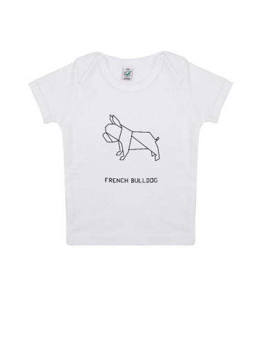 T-shirt Baby Neonati Origami French Bulldog