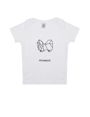 T-shirt Baby Neonati Origami Pekingese