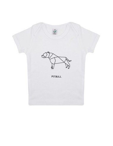 T-shirt Baby Neonati Origami Pitbull