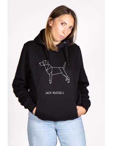 Felpa Con Cappuccio Donna Origami Jack Russell