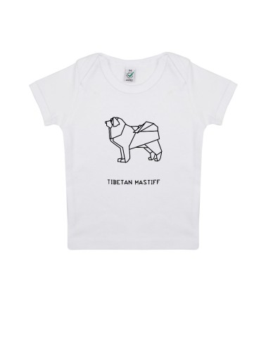 T-shirt Baby Neonati Origami Tibetan Mastiff