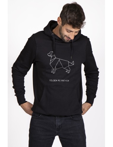 Origami Golden Retriever Men's Hoodie