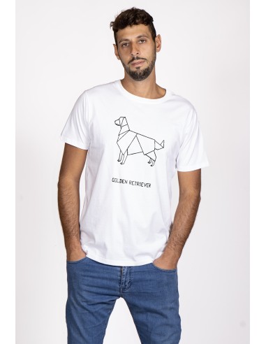 T-shirt Uomo Origami Golden Retriever