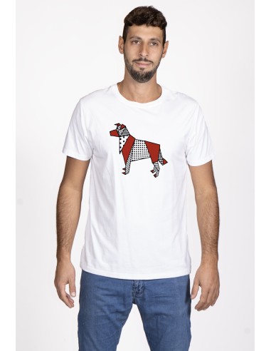 T-shirt Men's Pop Origami Border Collie