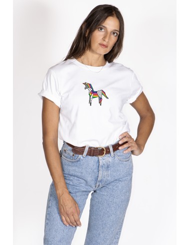 T-shirt Donna Origami Unicorn "Pride Unfolded"