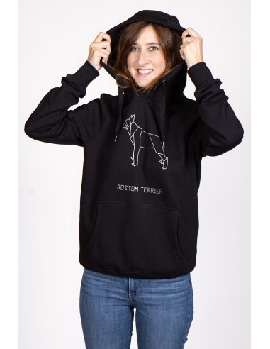 Origami Boston Terrier Women's Hoodie