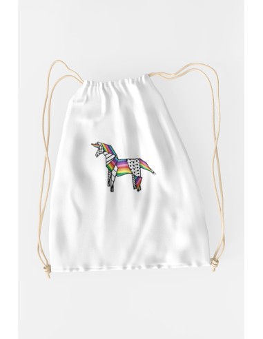 Drawstring Bag Origami Unicorn "Pride Unfolded"