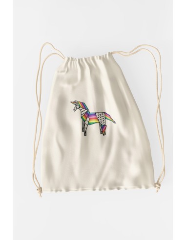 Drawstring Bag Origami Unicorn "Pride Unfolded"