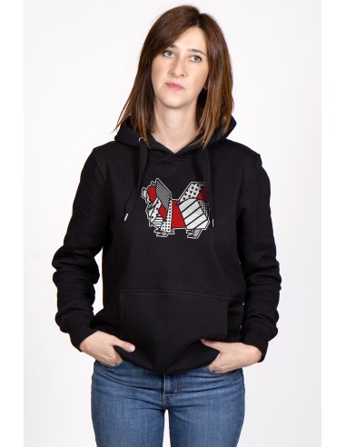 Pop Origami Japanese Chin Women's Hooded Sweatshirt