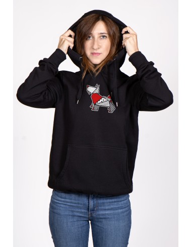 Felpa Con Cappuccio Donna Pop Origami Scottish Terrier