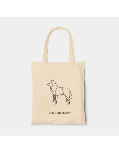 Shopper Bag Origami Siberian Husky Bag