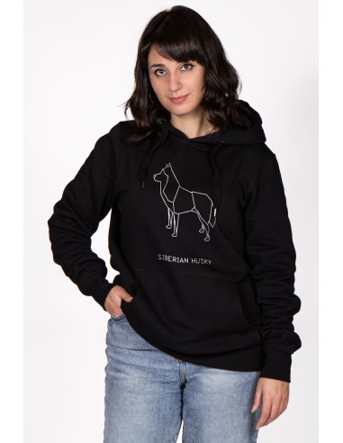 Origami Siberian Husky Women's Hoodie