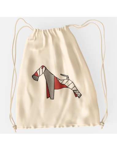 Drawstring Bag Pop Origami Fox Terrier