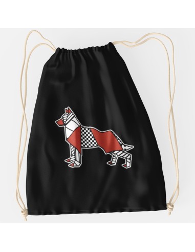 Drawstring Bag Pop Origami German Shepherd