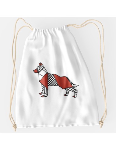 Drawstring Bag Sacca Pop Origami German Shepherd