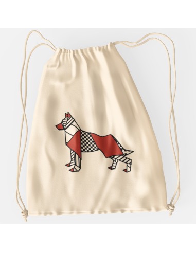 Drawstring Bag Pop Origami German Shepherd