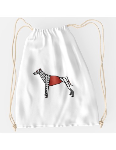 Drawstring Bag Sacca Pop Origami Greyhound