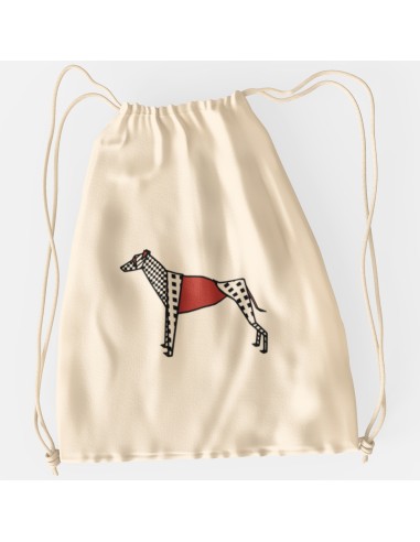 Drawstring Bag Sacca Pop Origami Greyhound