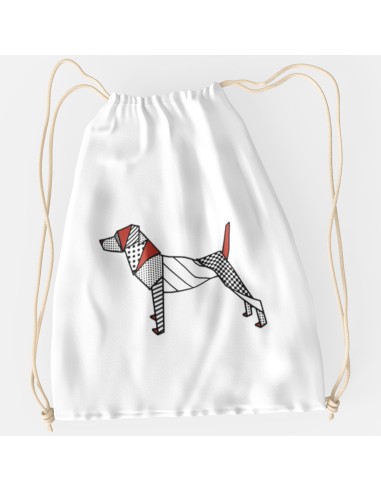 Drawstring Bag Sacca Pop Origami Jack Russell