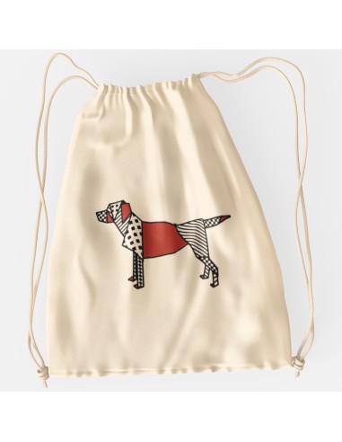 Drawstring Bag Sacca Pop Origami Labrador