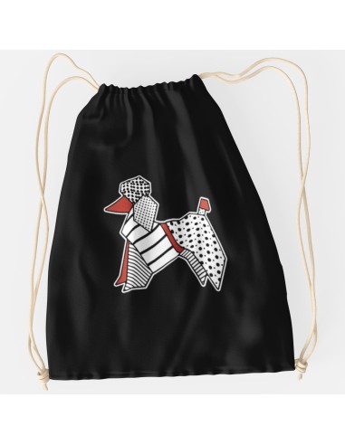 Drawstring Bag Sacca Pop Origami Poodle