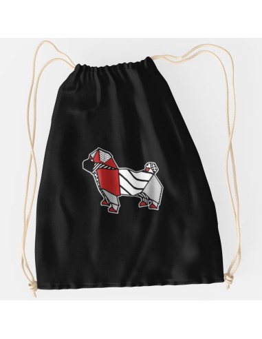 Drawstring Bag Sacca Pop Origami Pug